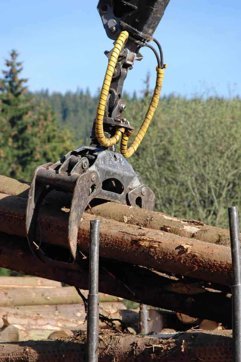 forestry logging machine claw